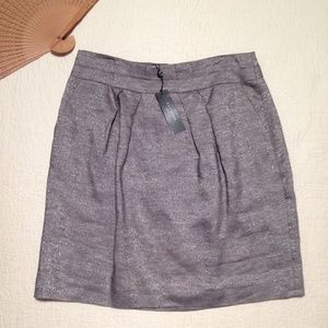 NWT Talbots Skirt Grey Metallic Silver 8 P